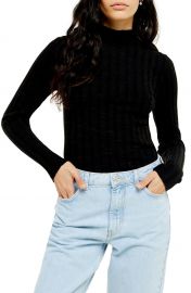 Topshop Marled Ribbed Funnel Neck Sweater  Regular  amp  Petite    Nordstrom at Nordstrom